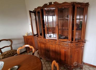 Sala da pranzo anni ’70 in noce,con ricevuta origi