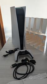 PlayStation 5 con lettore disco con scatola e cavi