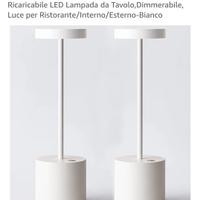 Coppia lampade led senza filo, nuove