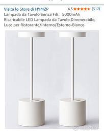Coppia lampade led senza filo, nuove
