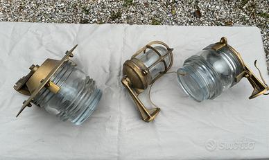 Applique nautica ottone e vetro