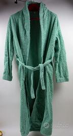 Accappatoio unisex verde taglia 44-46 in spugna