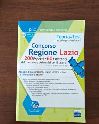 Libro concorso Regione Lazio Edises – teoria e tes