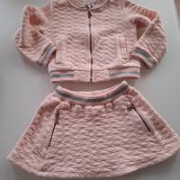 Set 2 pezzi bimba  felpa gonna Piazza Italia 92 cm