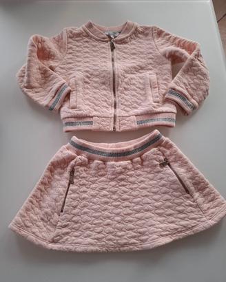 Set 2 pezzi bimba  felpa gonna Piazza Italia 92 cm