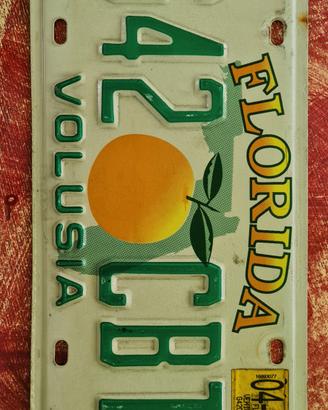Targa USA Florida Volusia originale vintage 🍊