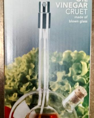 oliera acetiera in vetro soffiato 