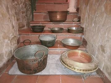 Paiolo Calderone Pentola Ruoto Pentole Rame