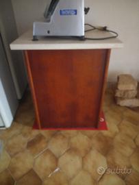 Retrobanco più porta affettatrice tutto in legno