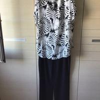 Elegante completo :pantalone nero con casacca