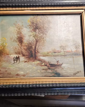 quadro olio su compensato 