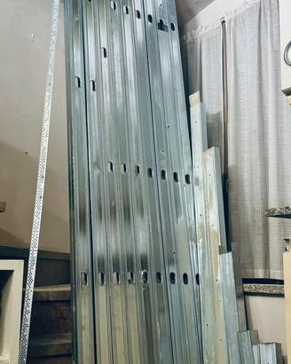 Profili montanti guide acciaio zincato cartongesso