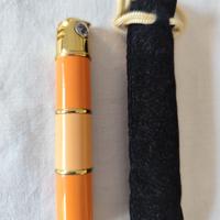 RARO accendino ottone vint. x borsetta+custodia