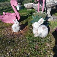 Coniglietti in cemento da giardino 20x20 e 26x26