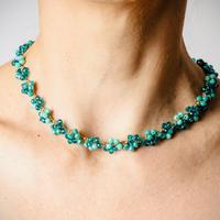 Collana handmade con cristalli di vetro