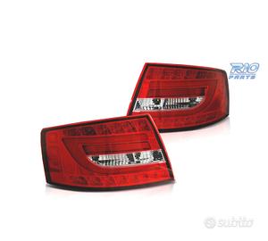 FANALI AUDI A6 4F 04-08 ROSSO BIANCO LED