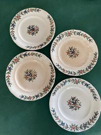 Set 4 assiettes Sarreguemines  antiche fine 800