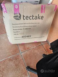 Sedia da ufficio Tectake (modello benny nero)