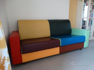 Divano letto in vera pelle - pezzo unico