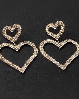 Orecchini Pendenti con Strass