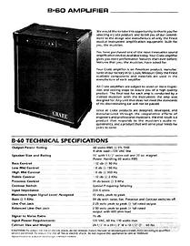 Amplificatore crate b60