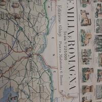 Cartina geografica da parete telata Emilia Romagna