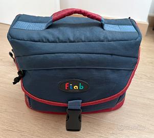 Borsa fotografica blu con tracolla
