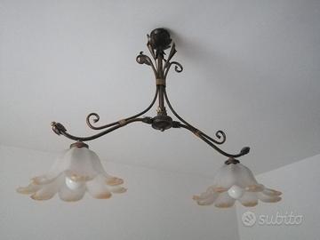 Lampadario e due abat-jour stile classico usati