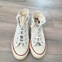 Converse All Star alte, bianche, numero 38