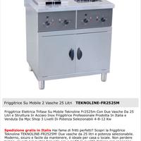 Friggitrice Teknoline 25 litri Elettrica