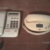 Telefoni Telecom e dgt con orologio e sveglia