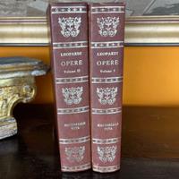 Leopardi Opere 2 volumi rilegati similpelle