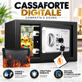 Cassaforte Digitale con Tastiera e Chiave