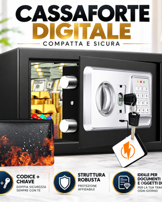 Cassaforte Digitale con Tastiera e Chiave