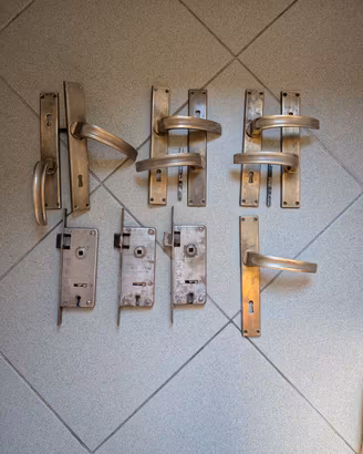 Set maniglie ottone anni 50