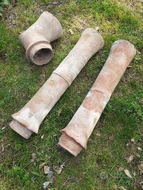 tubi canna fumaria in terracotta antichi 