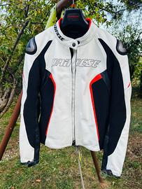 Giacca moto in pelle dainese donna racing D1