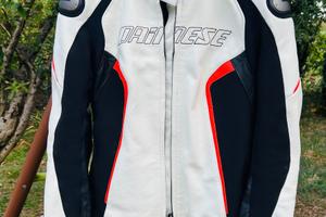 Giacca moto in pelle dainese donna racing D1