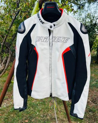 Giacca moto in pelle dainese donna racing D1