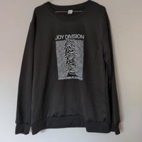 Felpa Nera Joy division unknown pleasures Taglia L