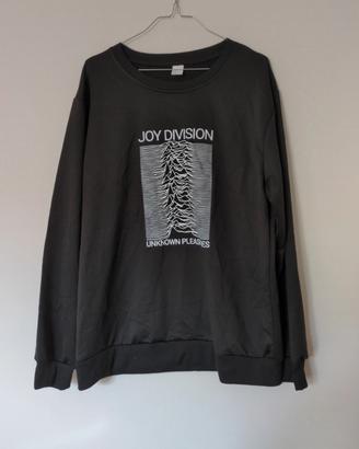 Felpa Nera Joy division unknown pleasures Taglia L