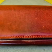 Portafoglio donna pelle rosso tasche porta carte