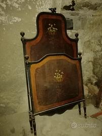 base e testiera letto antico