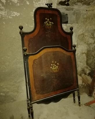 base e testiera letto antico