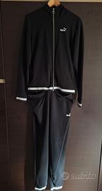 Lotto/set tuta nera sportiva Puma felpa pantaloni