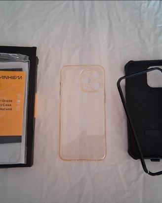 A 5€ Pellicola di vetro + cover in silicone + cove
