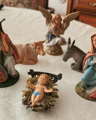 Sacra Famiglia completo di Angelo "Fontanini"