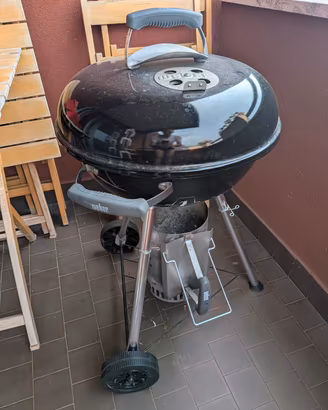 weber kettle 47cm e ciminiera di accensione 