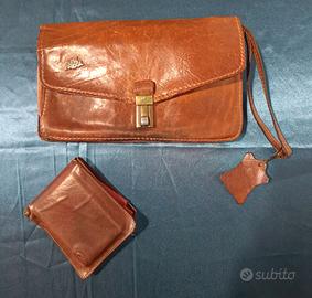 BORSA THE BRIDGE ORIGINALE IN PELLE + PORTAFOGLIO 