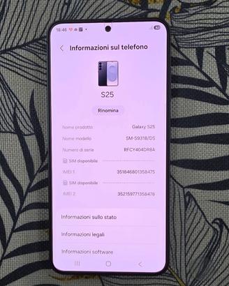 Samsung galaxy s25 12GB / 512GB
BlueBlack